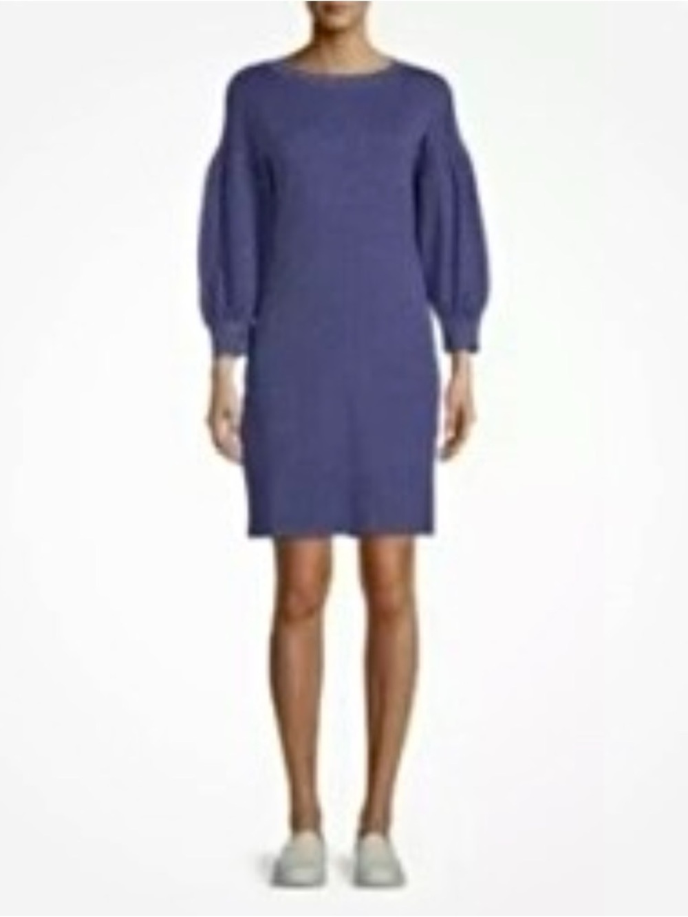 Time and Tru Women's Sweatshirt Dress Blue Size Large (12-14) Pockets 3/4 Sleeve
